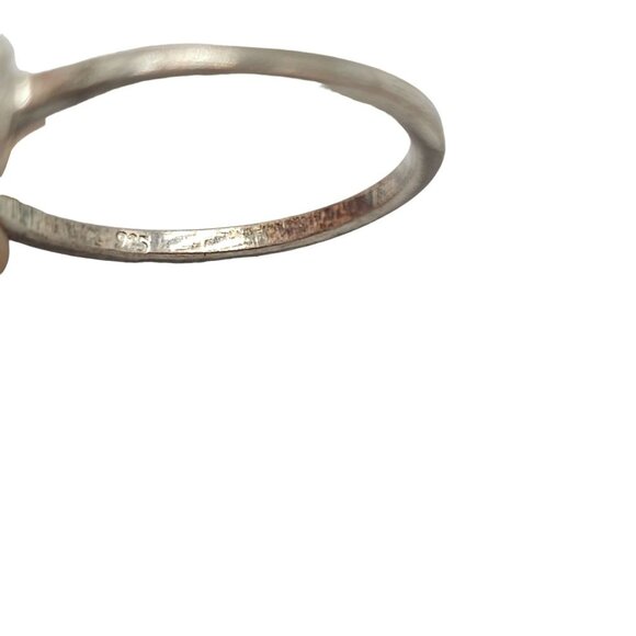 925 Sterling Silver Red Garnet Oval Stone Ring Size 8.75 Vintage Artisan - Picture 5 of 7